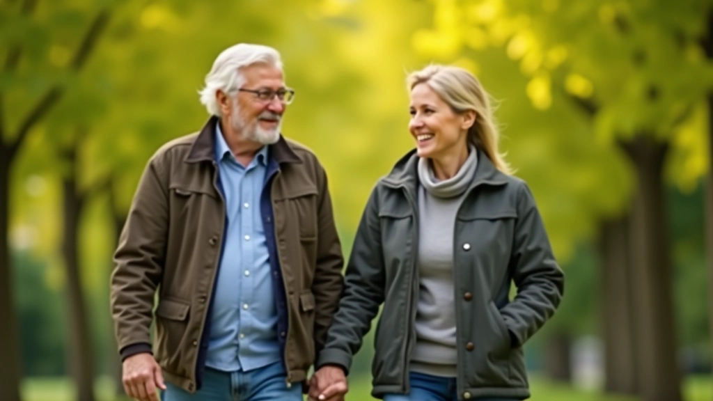 Companion assisting older man with meal preparation in a clean, organized kitchen