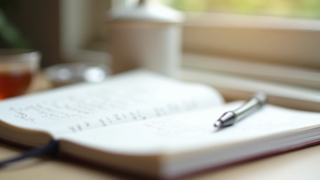 Calendar and notebook with notes about companion care schedule and preferences