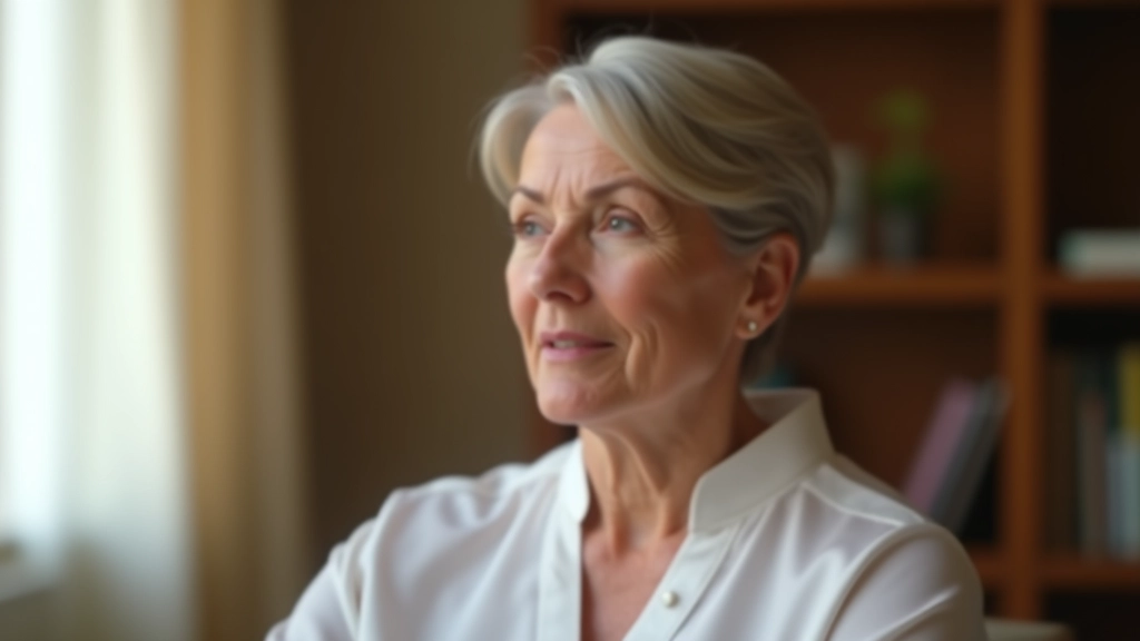 Person listening attentively during conversation in home setting